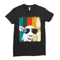 Farming Farmer Cool Sunglasses Farm Animal Retro Sheep T Shirt Ladies Fitted T-shirt | Artistshot