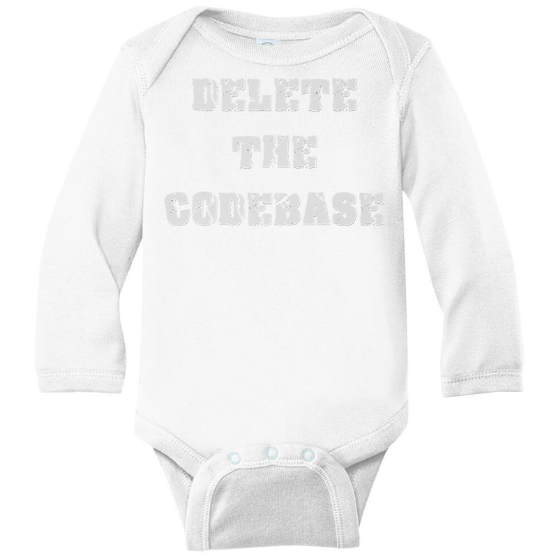 Delete The Codebase Premium T Shirt Long Sleeve Baby Bodysuit by cm-arts | Artistshot