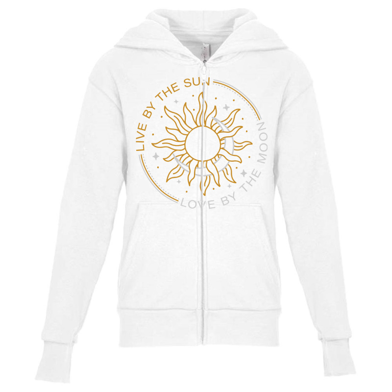 Live By The Sun Love By The Moon Wicca Pagan Solstice Pullover Hoodie Youth Zipper Hoodie | Artistshot