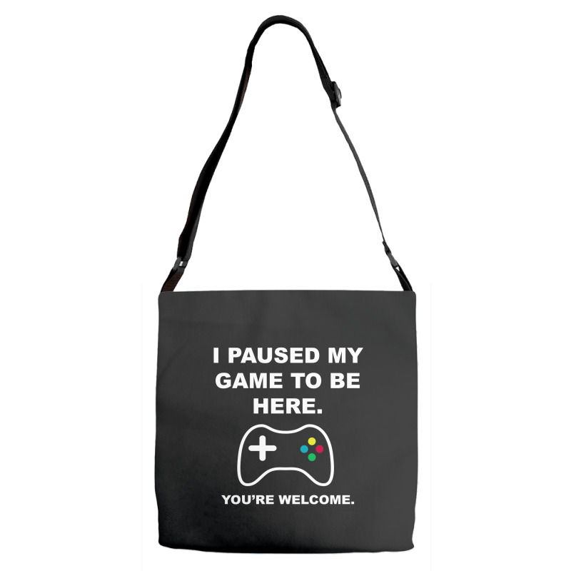 I Paused My Game To Be Here 02 [tb] Adjustable Strap Totes | Artistshot