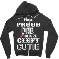 Proud Dad Of A Cleft Cutie Awareness T Shirt Zipper Hoodie | Artistshot