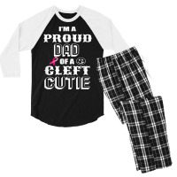 Proud Dad Of A Cleft Cutie Awareness T Shirt Men's 3/4 Sleeve Pajama Set | Artistshot