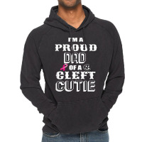 Proud Dad Of A Cleft Cutie Awareness T Shirt Vintage Hoodie | Artistshot