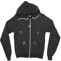 Magic The Gathering- Mana Pentagon Zipper Hoodie | Artistshot