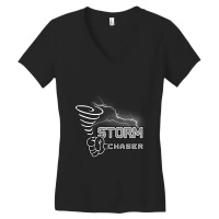 Storm Chaser Cool Electric Lightning Tornado Weather Women's V-neck T-shirt | Artistshot