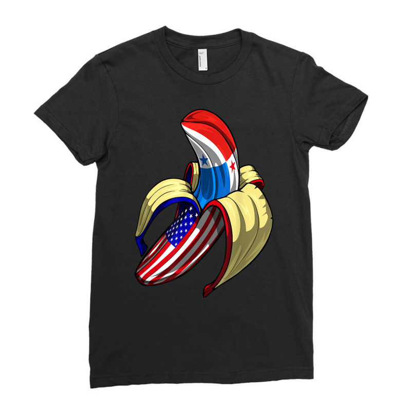 Panama Usa Flag Panamanian American T Shirt Ladies Fitted T-Shirt by cm-arts | Artistshot