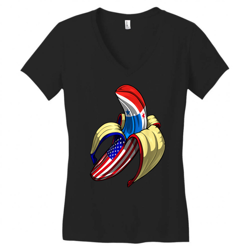 Panama Usa Flag Panamanian American T Shirt Women's V-Neck T-Shirt by cm-arts | Artistshot