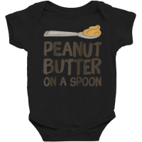 Peanut Butter On A Spoon, Peanut Butter Lovers Workout Raglan Baseball Baby Bodysuit | Artistshot