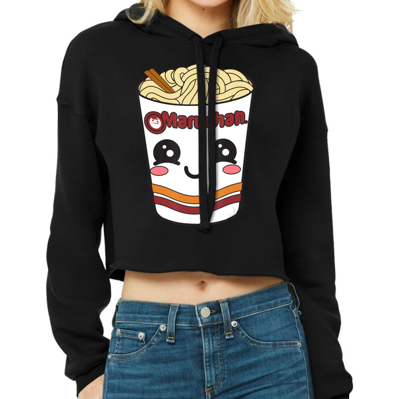 Maruchan Cute Ramen Noodle Cup Face Cropped Hoodie by laughingtuy | Artistshot