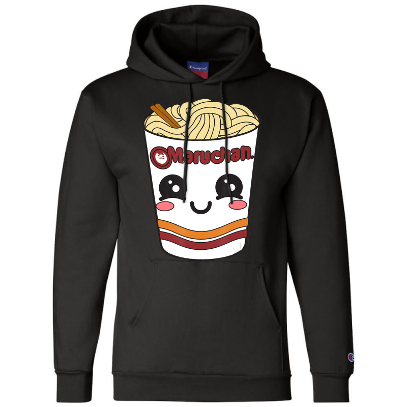 Maruchan Cute Ramen Noodle Cup Face Champion Hoodie by laughingtuy | Artistshot