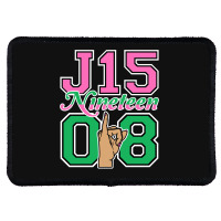 J15 Nineteen 08 Founder's Day Aka Women Hand Sign Sweatshirt Rectangle Patch | Artistshot