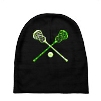 Funny Lacrosse St Patricks Day Boys Men Shamrock Ball T Shirt Baby Beanies | Artistshot