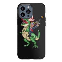 Machine Gun Trump On T Rex Dinosaur With American Flag Iphone 13 Pro Max Case | Artistshot