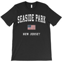 Seaside Park New Jersey Nj Vintage American Flag Sports T-shirt | Artistshot