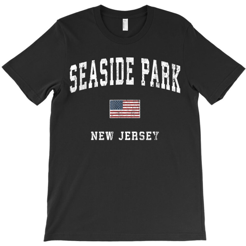 Seaside Park New Jersey Nj Vintage American Flag Sports T-shirt | Artistshot