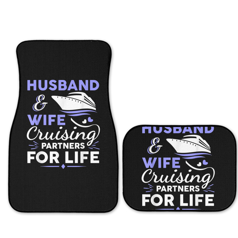 Funny Cruising Design For Husband Wife Couples Cruise Ship T Shirt Full Set Car Mats | Artistshot