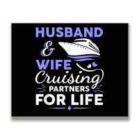 Funny Cruising Design For Husband Wife Couples Cruise Ship T Shirt Metal Print Horizontal | Artistshot