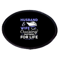 Funny Cruising Design For Husband Wife Couples Cruise Ship T Shirt Oval Patch | Artistshot