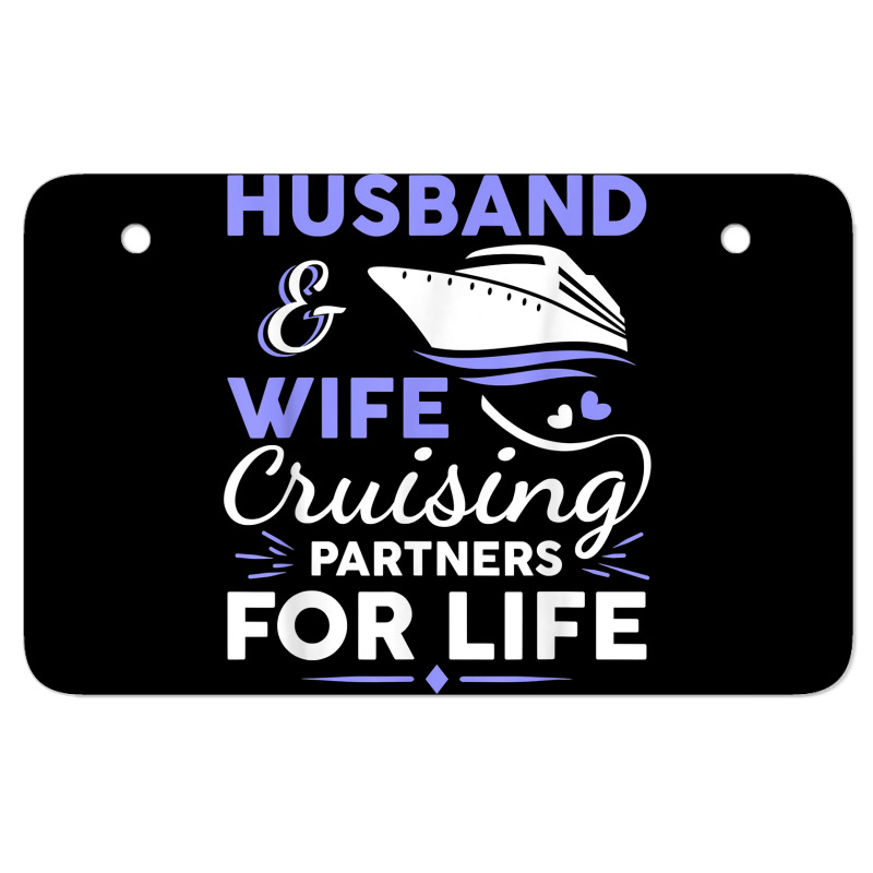 Funny Cruising Design For Husband Wife Couples Cruise Ship T Shirt Atv License Plate | Artistshot