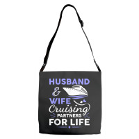 Funny Cruising Design For Husband Wife Couples Cruise Ship T Shirt Adjustable Strap Totes | Artistshot