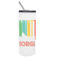 Retro 1970's Style Marietta Georgia Skyline T Shirt Skinny Tumbler | Artistshot