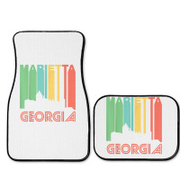 Retro 1970's Style Marietta Georgia Skyline T Shirt Full Set Car Mats | Artistshot