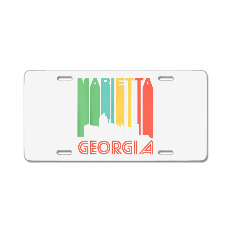 Retro 1970's Style Marietta Georgia Skyline T Shirt License Plate | Artistshot