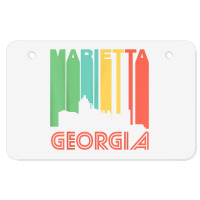 Retro 1970's Style Marietta Georgia Skyline T Shirt Atv License Plate | Artistshot