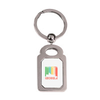 Retro 1970's Style Marietta Georgia Skyline T Shirt Silver Rectangle Keychain | Artistshot