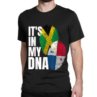 Panamanian And Jamaican Mix Dna Flag Heritage Classic T-shirt | Artistshot