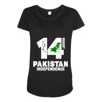 Patriotic Pakistan Flag Independence Day 14 August Pakistani Maternity Scoop Neck T-shirt | Artistshot