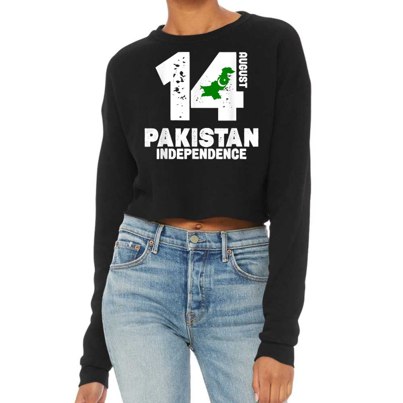 Patriotic Pakistan Flag Independence Day 14 August Pakistani Cropped Sweater by URVIBUPADHYAY | Artistshot