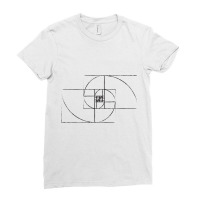 Golden Section In Nature Fibonacci Spiral Sketch T Shirt Ladies Fitted T-shirt | Artistshot