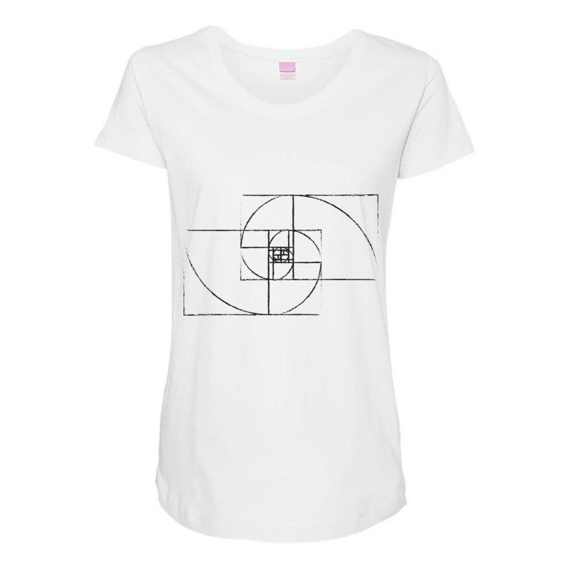 Golden Section In Nature Fibonacci Spiral Sketch T Shirt Maternity Scoop Neck T-shirt by cm-arts | Artistshot