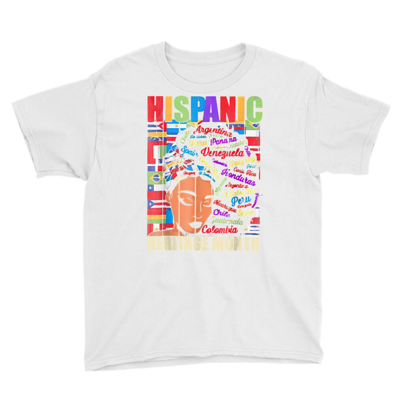 Hispanic Heritage Month Latin Country Flags T Shirt Youth Tee by cm-arts | Artistshot