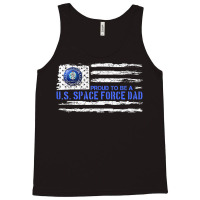 Vintage Usa American Flag Proud To Be A Us Space Force Dad Tank Top | Artistshot