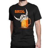 Mens Skol Nordic Viking Helmet Drinking Glass T Shirt Classic T-shirt | Artistshot