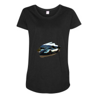 Pagani Zonda Cinque Racing Art Print Maternity Scoop Neck T-shirt | Artistshot