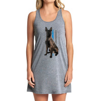 Thin Blue Line American Flag Belgian Malinois Police Dog Tank Dress | Artistshot