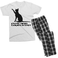 Cat Men's T-shirt Pajama Set | Artistshot