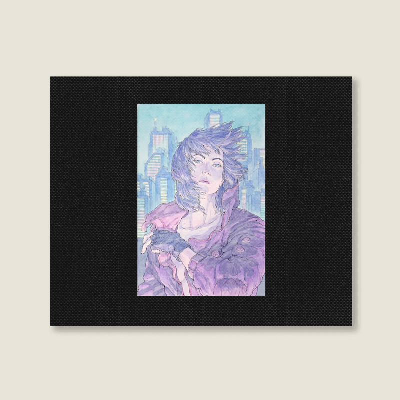 Cyberpunk Girl Landscape Canvas Print | Artistshot