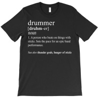 Funny Drummer Shirts Drum Gifts Drumming Definition T Shir T-shirt | Artistshot