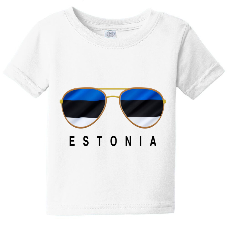 Estonia Sunglasses, Estonia Flag, Estonian Sweatshirt Baby Tee | Artistshot