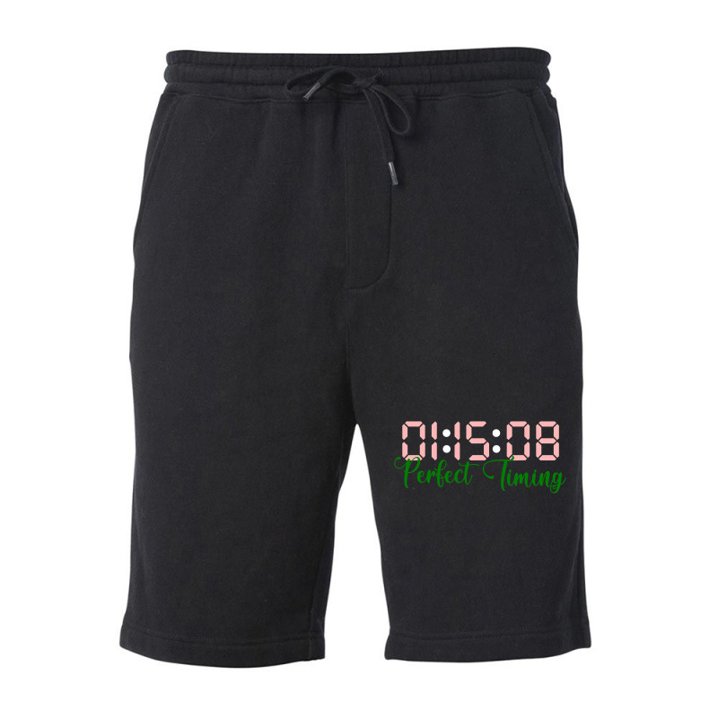 Perfect Timing Aka Founders Day J15 Funny Black 1908 Fleece Short | Artistshot