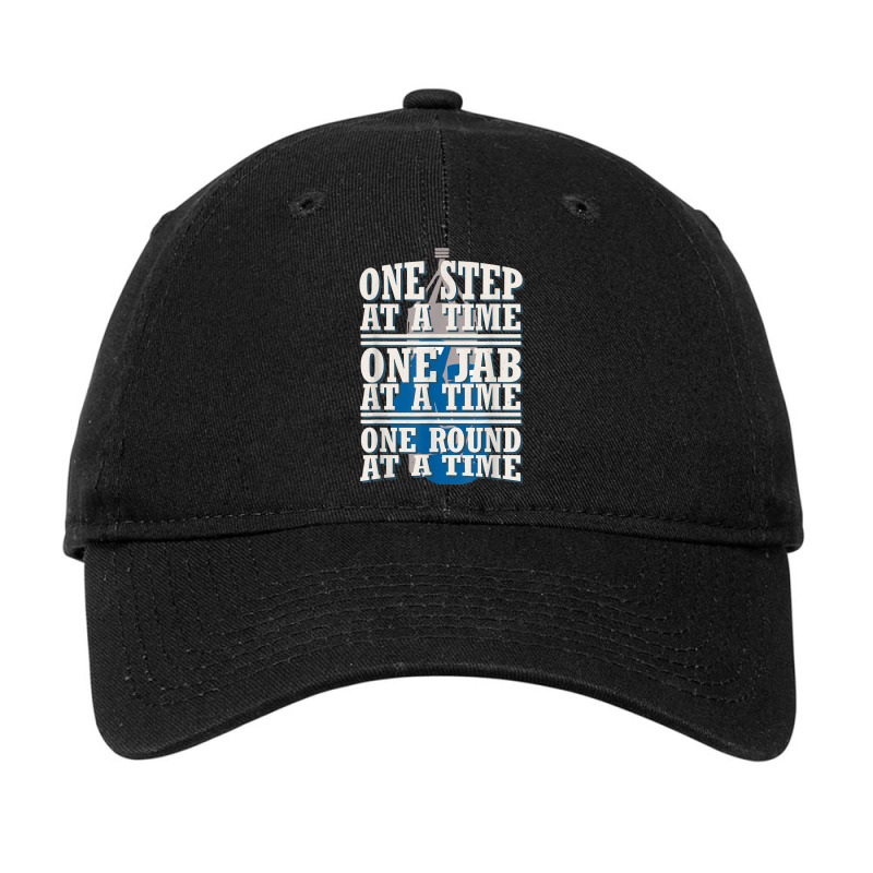 One Step At A Time One Jab At A Time One Round At A Time T S Adjustable Cap by cm-arts | Artistshot