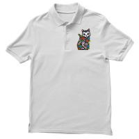 Cat Sugar Skull Mexico Calavera Dia De Los Muertos Halloween Sweatshir Men's Polo Shirt | Artistshot