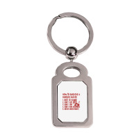 How To Survive A Horror Movie Don't Be Blonde Don't Slip Up T Shirt Silver Rectangle Keychain | Artistshot