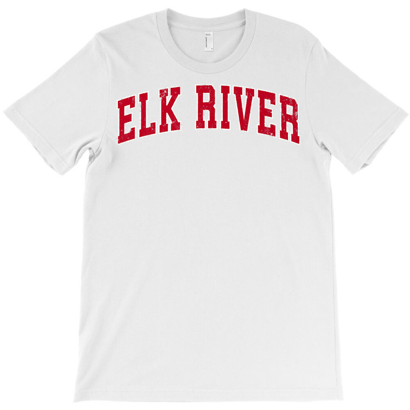 Mens Elk River Minnesota Mn Vintage Sports Design Red Design Premium T T-shirt | Artistshot