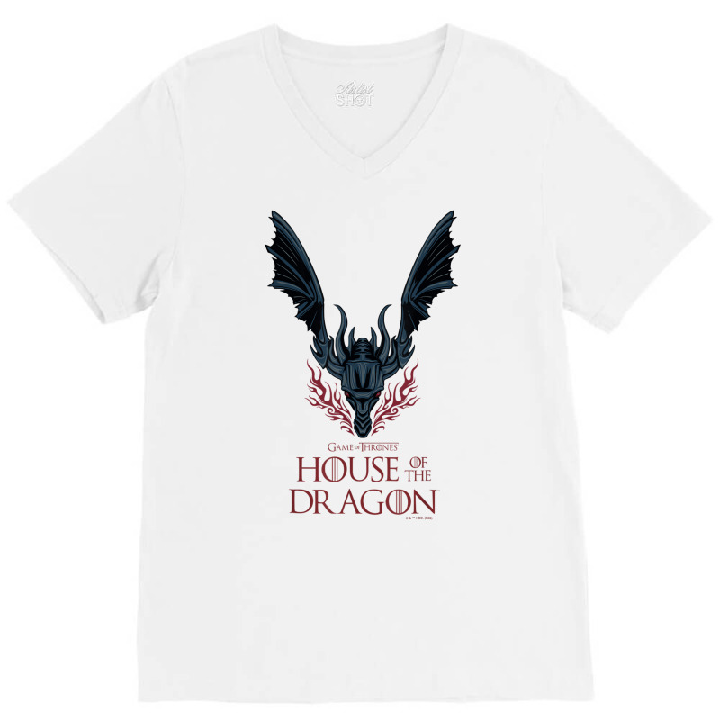 House Of The Dragon Dark Wings Spread T Shirt V-neck Tee | Artistshot