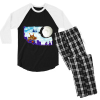 Booshy Night On The Rooftop Men's 3/4 Sleeve Pajama Set | Artistshot